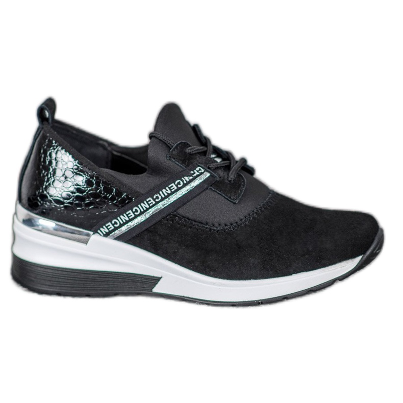 Filippo Zapatillas de cuero Niza negro