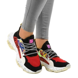 Zapatillas deportivas negras con sistema B0-211 blanco negro rojo gris