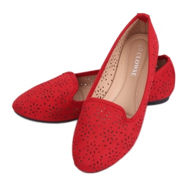 Señores calados rojos 9F126 Rojo