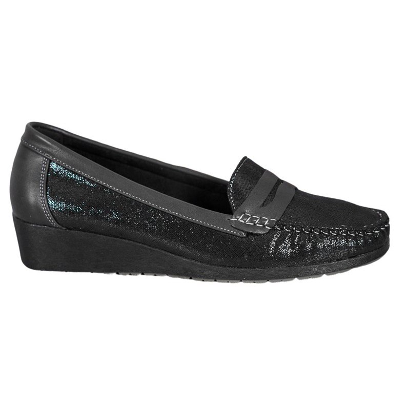Comer Mocasines con estilo en la plataforma negro