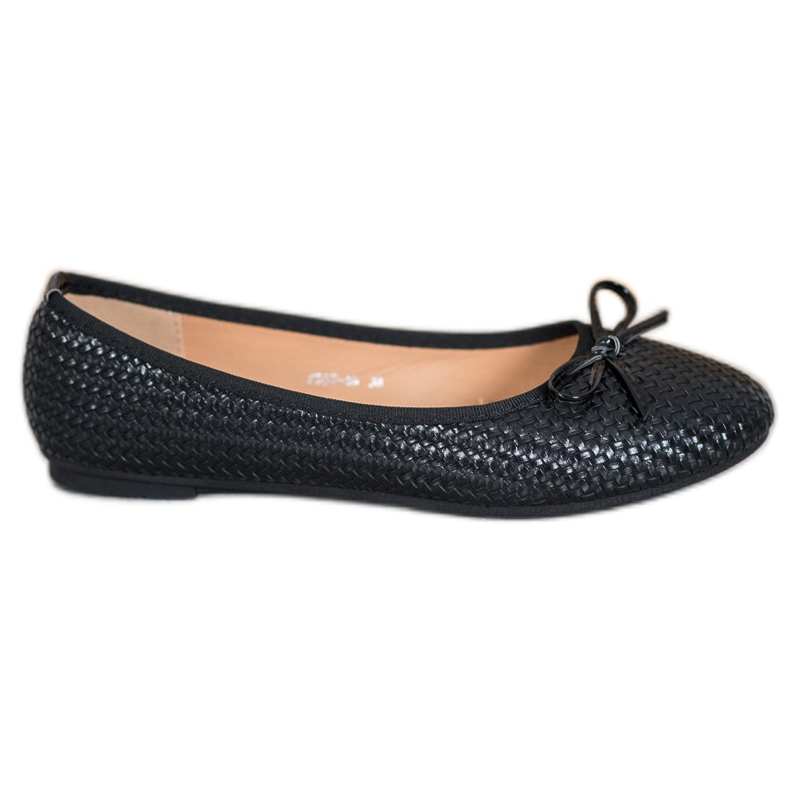 SHELOVET Bailarinas Negras Trenzadas negro