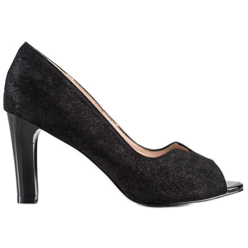 Salones VINCEZA Open Toe negro Salones VINCEZA Open Toe negro