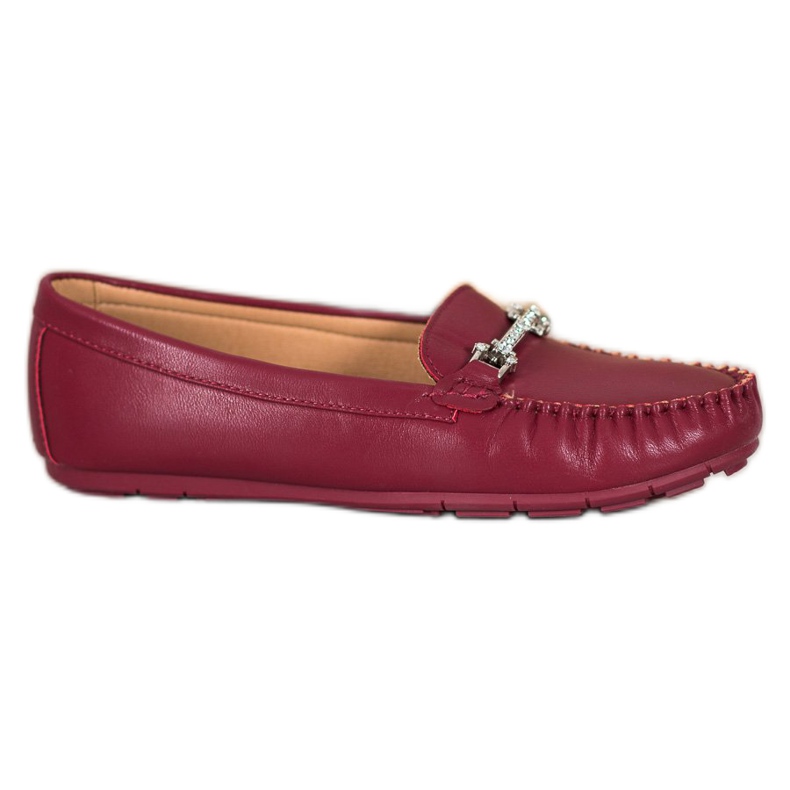 Fama Mocasines Con Circonita rojo