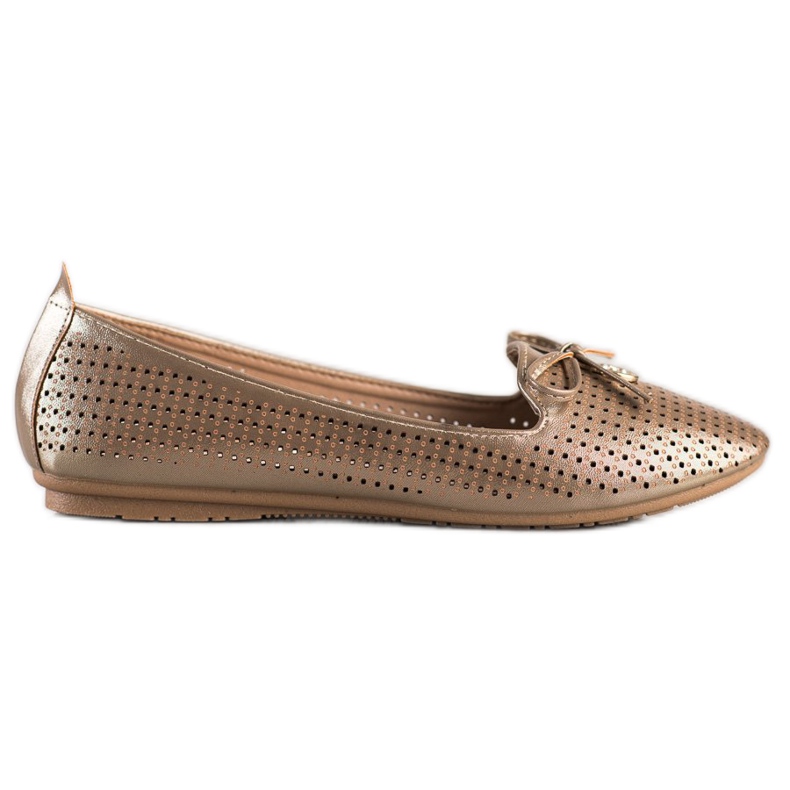 Bailarinas Caladas Con Lazo VINCEZA beige dorado