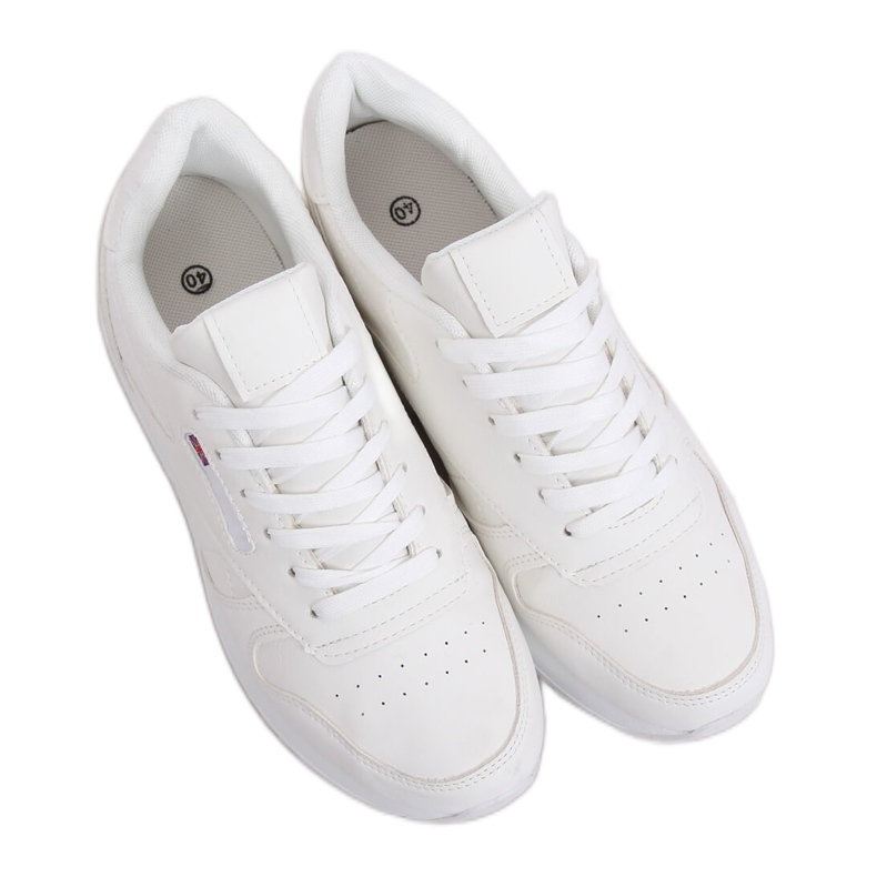Zapatillas deportivas de mujer blancas BK938 Blanco Zapatillas deportivas de mujer blancas BK938 Blanco