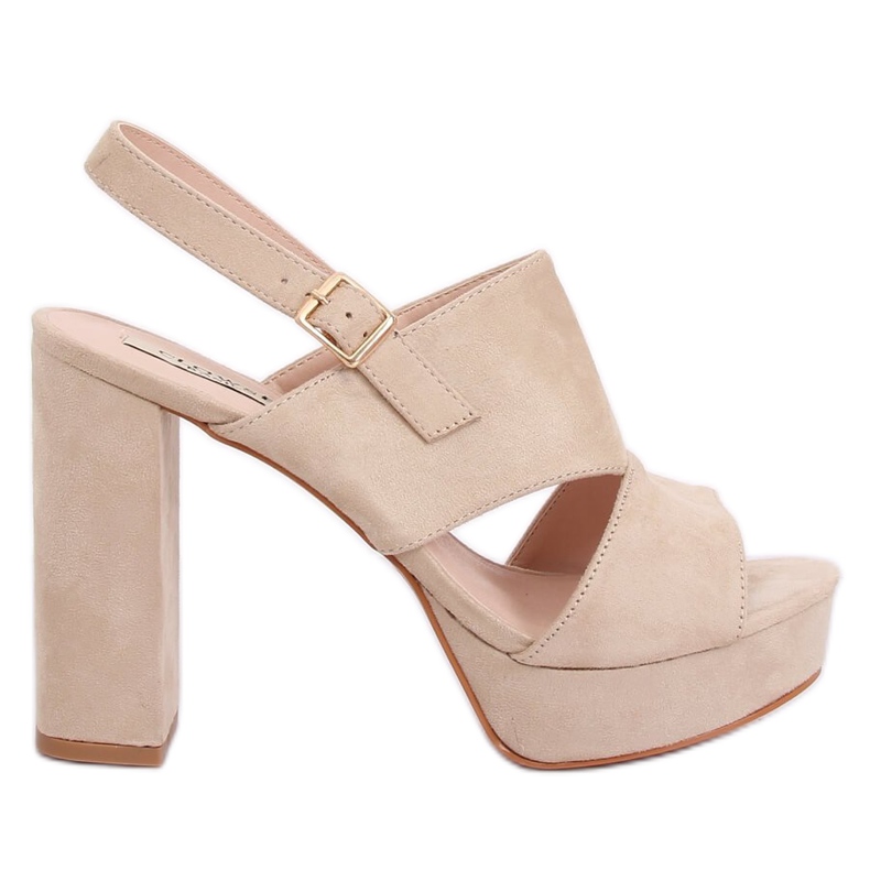 Sandalias en el poste beige 9R02 Beige marrón verde