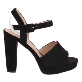 Sandalias de tacón negras 9R16 Black negro