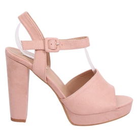 Pink 9R16 Sandalias de tacón rosa rosado Pink 9R16 Sandalias de tacón rosa rosado