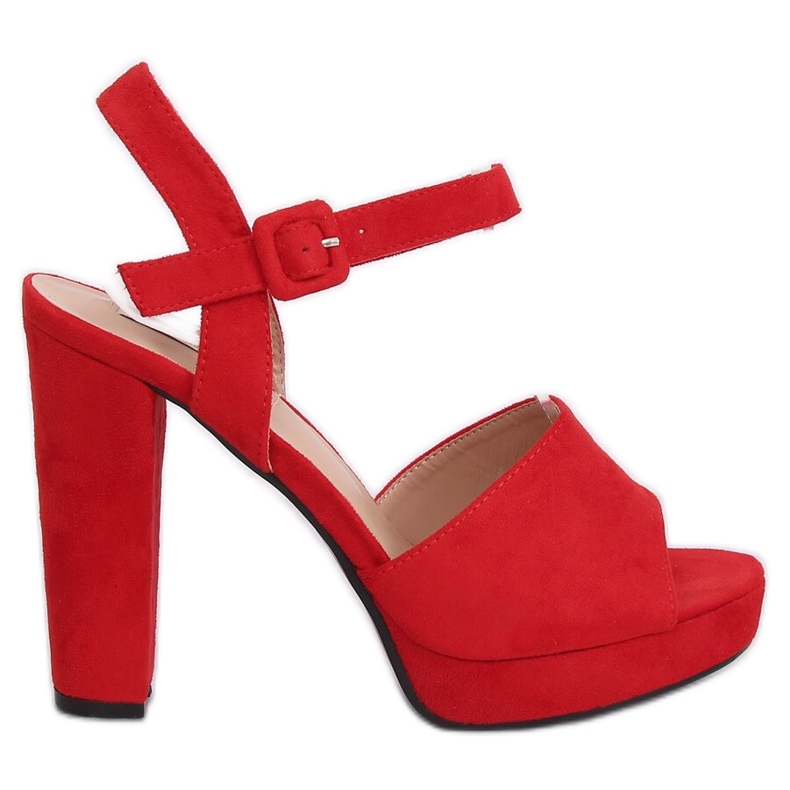 Sandalias rojas de tacón 9R16 Rojo