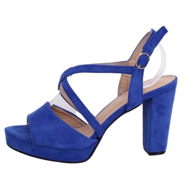 Sandalias tacones altos cobalto 9272 Azul azul marino multicolor