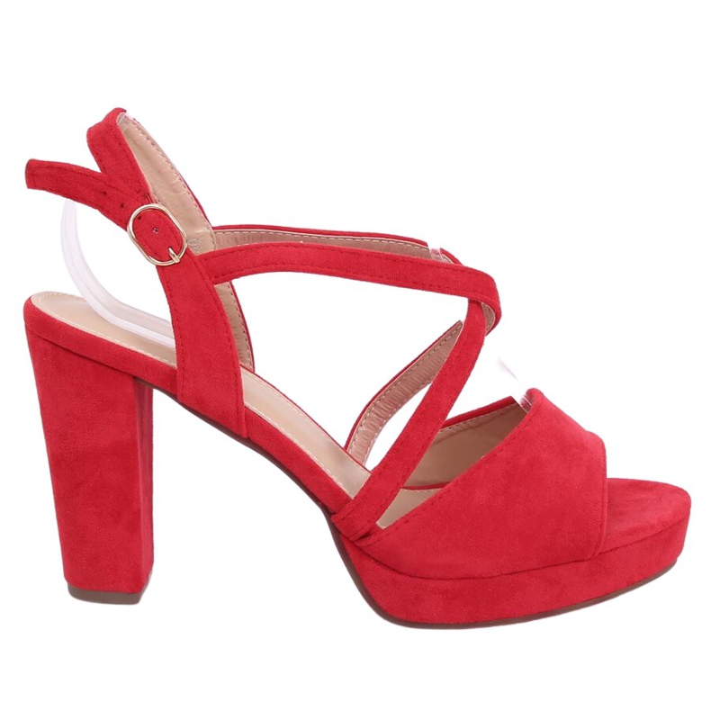 Sandalias rojas de tacón 9272 Rojo