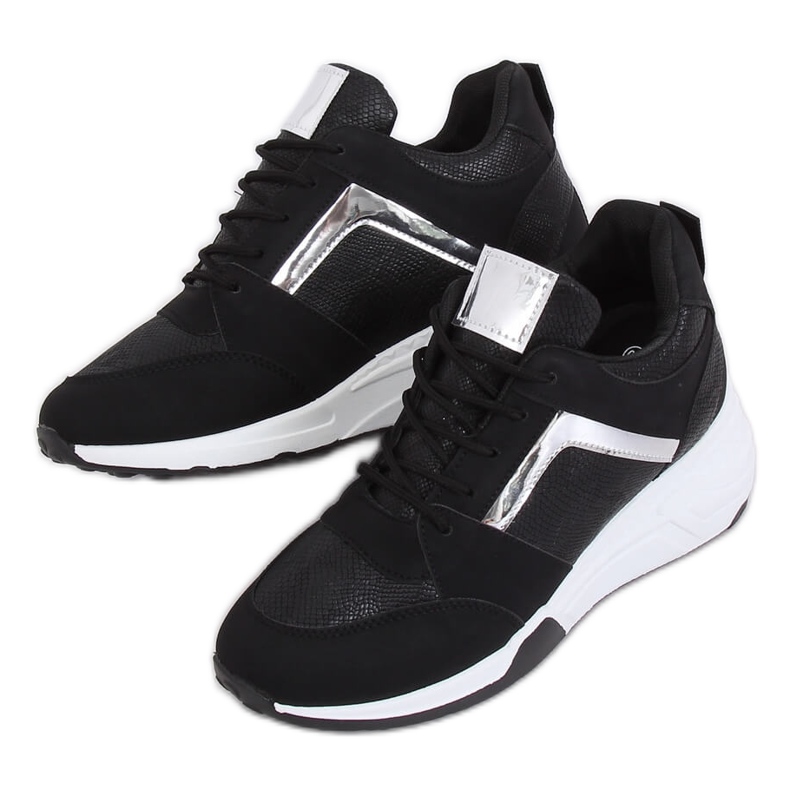Zapatillas de cuña negras YL-33 Black negro amarillo