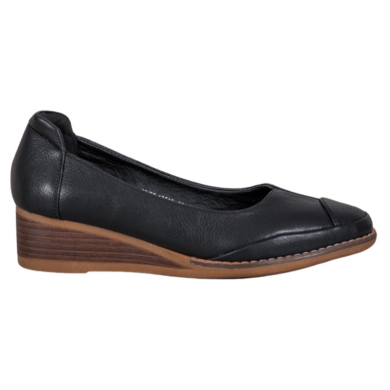Vinceza Bombas de cuña casuales negro