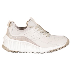 Goodin Zapatillas de cuero beige