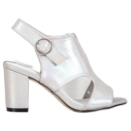 Goodin Sandalias Con Efecto Holo plata gris