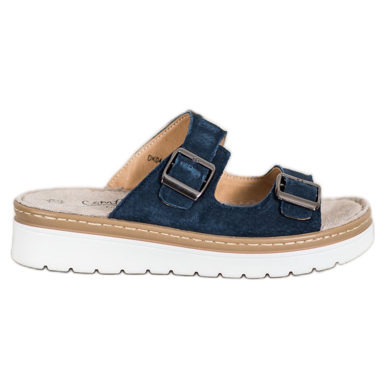 Filippo Cómodas pantuflas de cuero azul