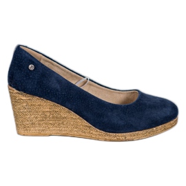 Filippo Zapatos de tacón de cuña de cuero azul