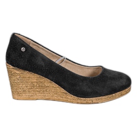 Filippo Zapatos de tacón de cuña de cuero negro