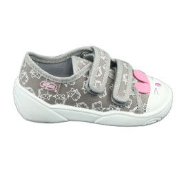 Calzado infantil befado 907P116 blanco rosado gris