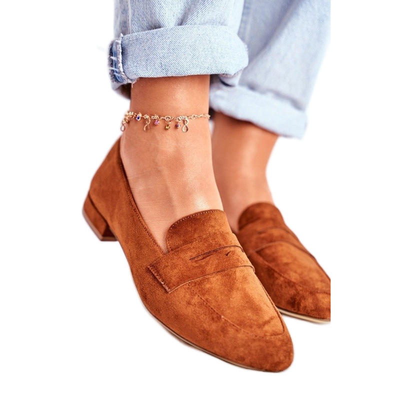 Sergio Leone Zapatos de mujer marrón con mocasines de ante MK734
