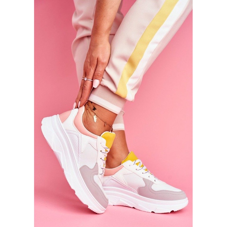 BUGO Deportivas blancas y rosas B0-545 blanco rosado BUGO Deportivas blancas y rosas B0-545 blanco rosado