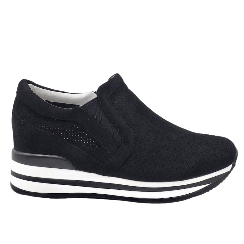 Deportivas negras con cuñas caladas RQ259 negro