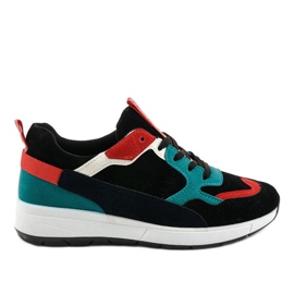 Zapatillas negras, zapatillas deportivas C9212 negro multicolor