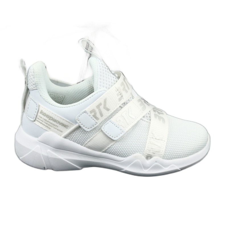 Zapatos deportivos inserto de cuero Bartek 78213 blanco