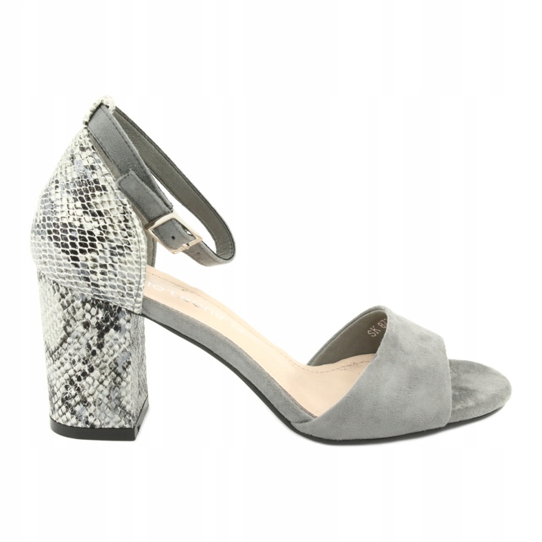 Sergio Leone Sandalias de mujeres en el patrón de animal posterior SK873 Gray gris Sergio Leone Sandalias de mujeres en el patrón de animal posterior SK873 Gray gris