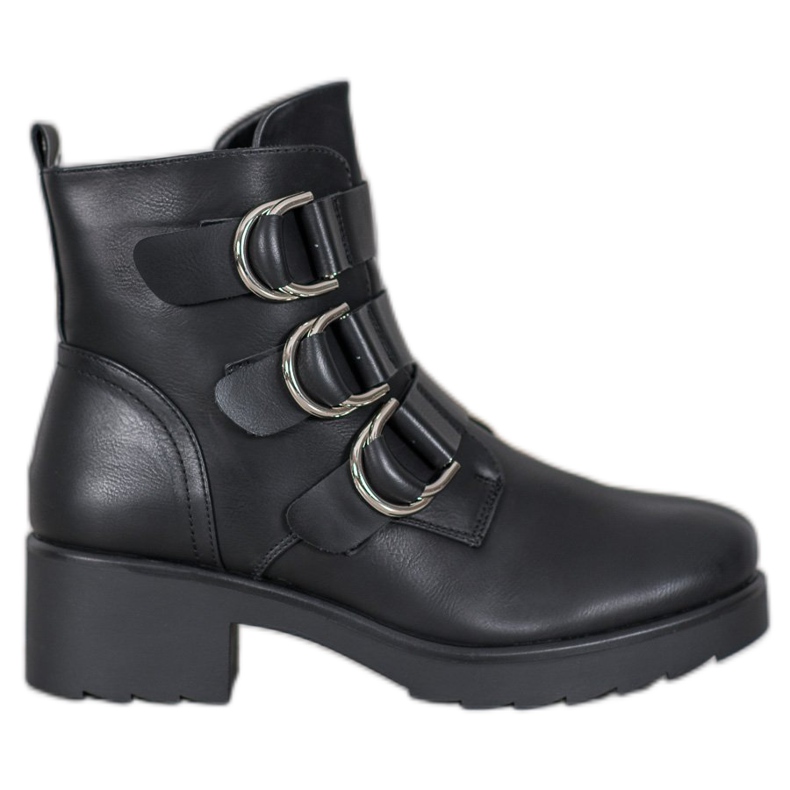 Queentina Botas negras en la plataforma negro