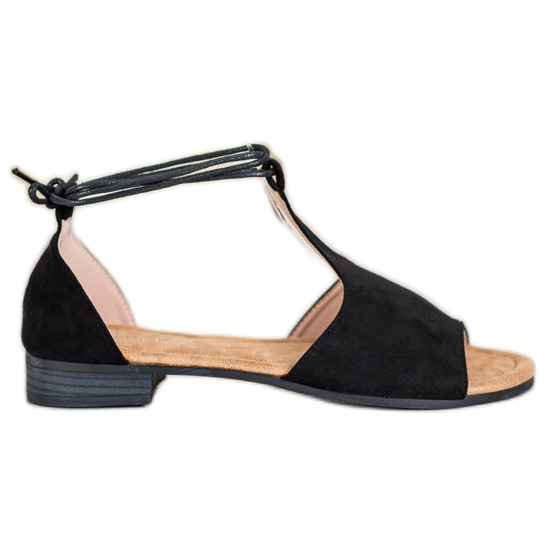 Sandalias VINCEZA anudadas negro