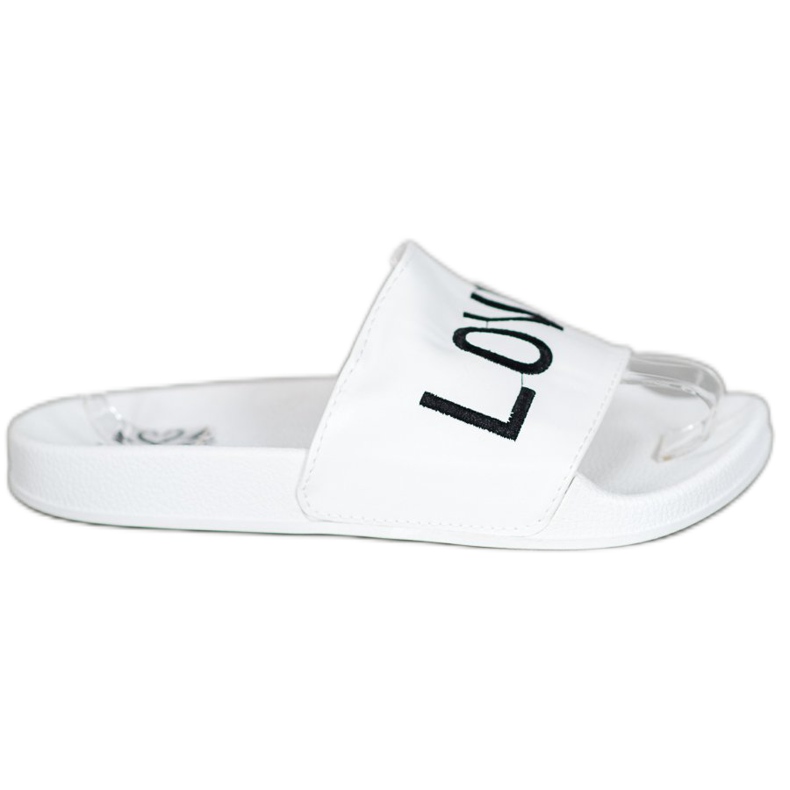 Small Swan LOVE &amp; HATE Zapatillas de piel ecológica blanco