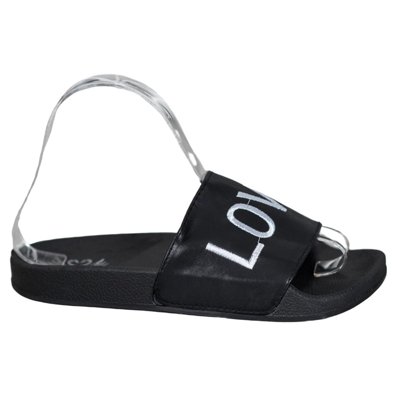 Small Swan LOVE &amp; HATE Zapatillas de piel ecológica negro
