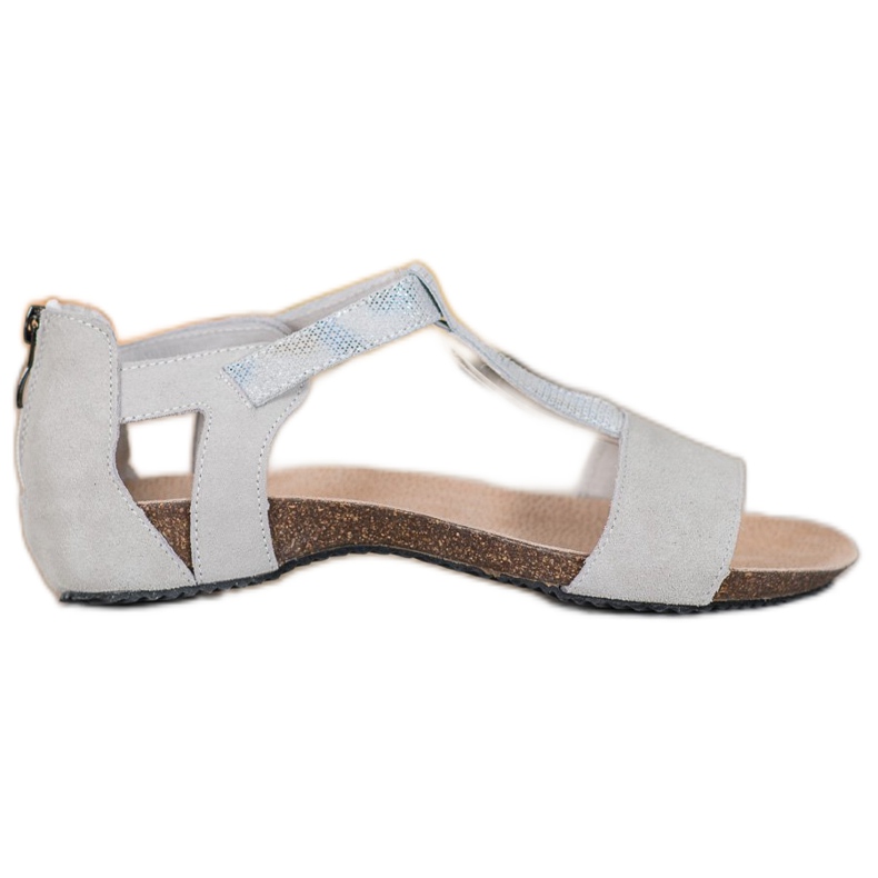 Sandalias de piel VINCEZA gris