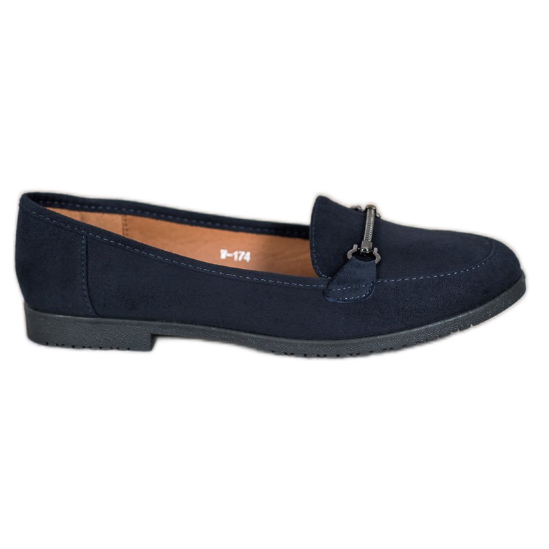Miss Laura Zapatos de ante azul marino