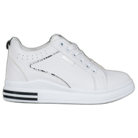 SHELOVET Zapatos blancos con cuña oculta