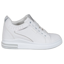 SHELOVET Zapatos blancos con cuña oculta