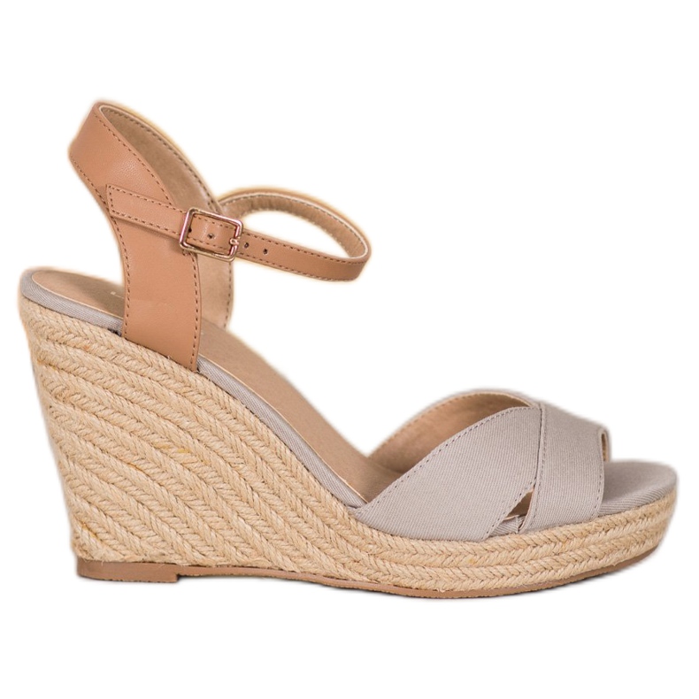 J. Star Sandalias de cuña ligeras beige