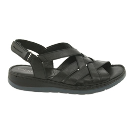 Sandalias confort piel Caprice 28152 negro