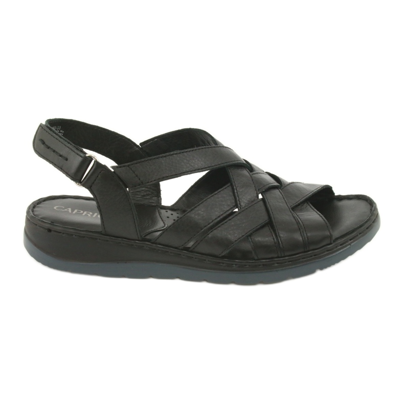Sandalias confort piel Caprice 28152 negro