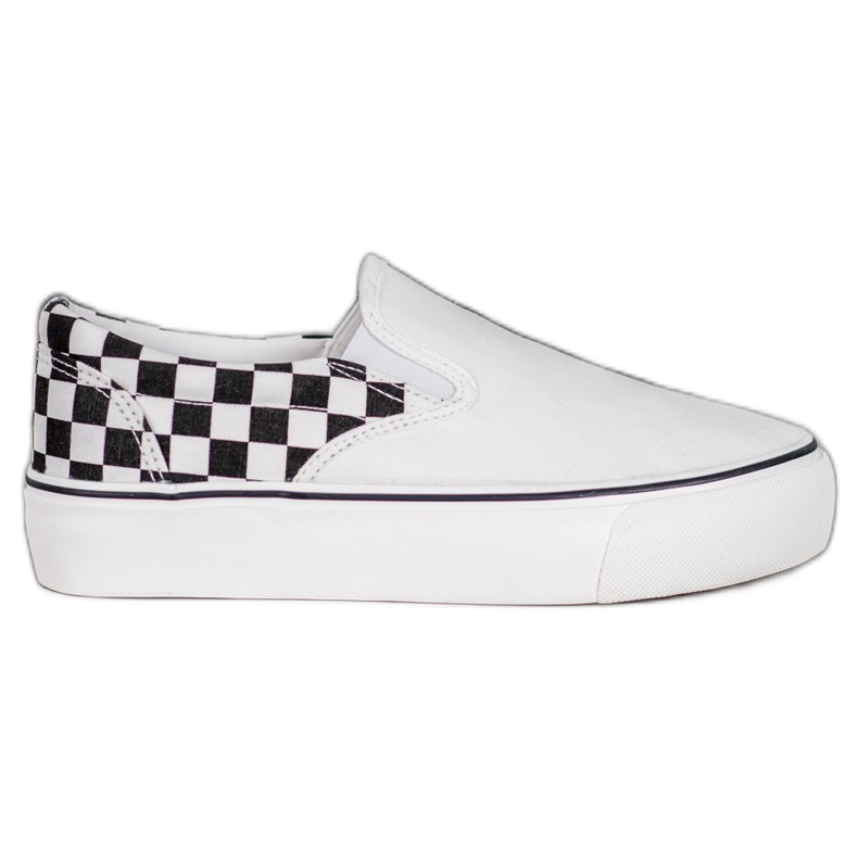 SHELOVET Slipons blancos en la plataforma