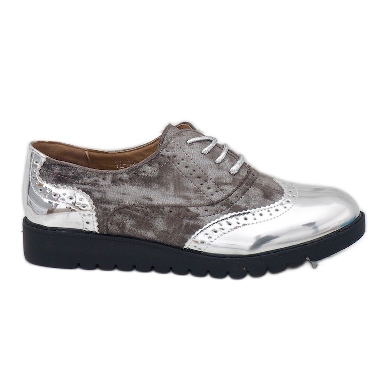Zapato ante rojo TL-62 gris