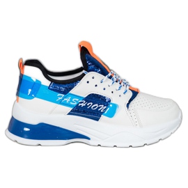 SHELOVET Zapatillas Blancas De Moda blanco azul