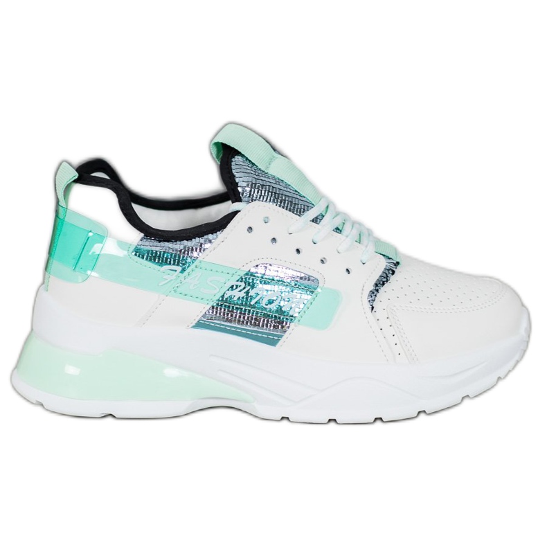 SHELOVET Zapatillas Blancas De Moda blanco verde