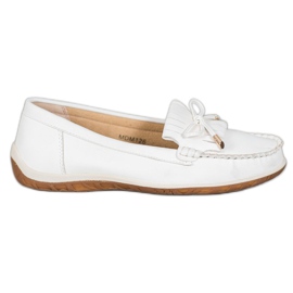 SHELOVET Mocasines blancos con piel ecológica