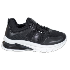 SHELOVET Zapatillas con estilo con malla negro