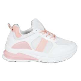 SHELOVET Zapatillas con estilo con malla blanco