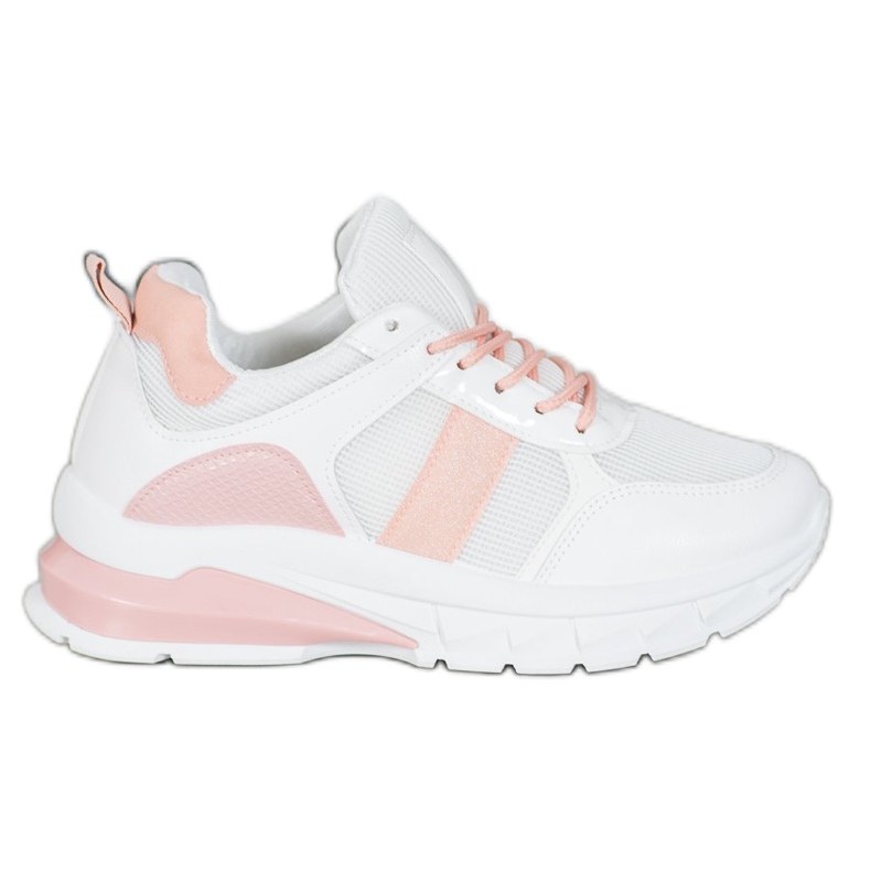 SHELOVET Zapatillas con estilo con malla blanco