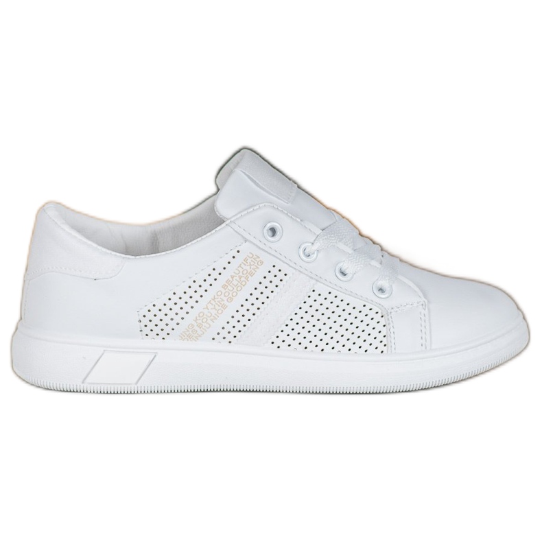 SHELOVET Zapatos deportivos blancos con purpurina