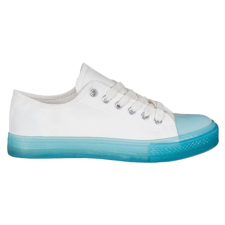 SHELOVET Zapatillas con suela colorida blanco SHELOVET Zapatillas con suela colorida blanco